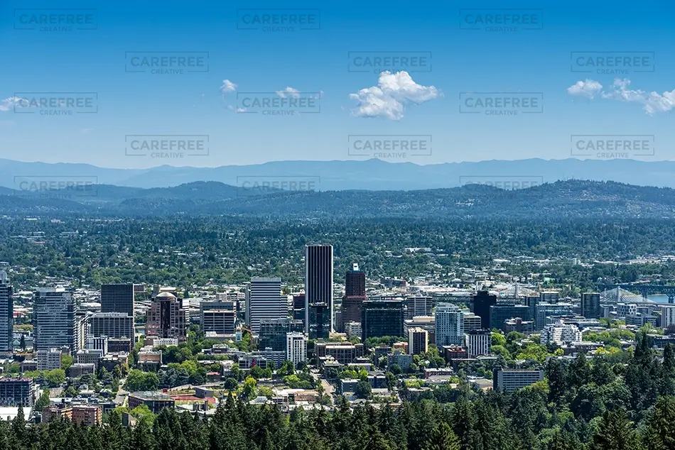 Portland Downtown Skyline View, Portland, Oregon · United States