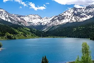Colorado Snowcapped Mountain Lake, Colorado