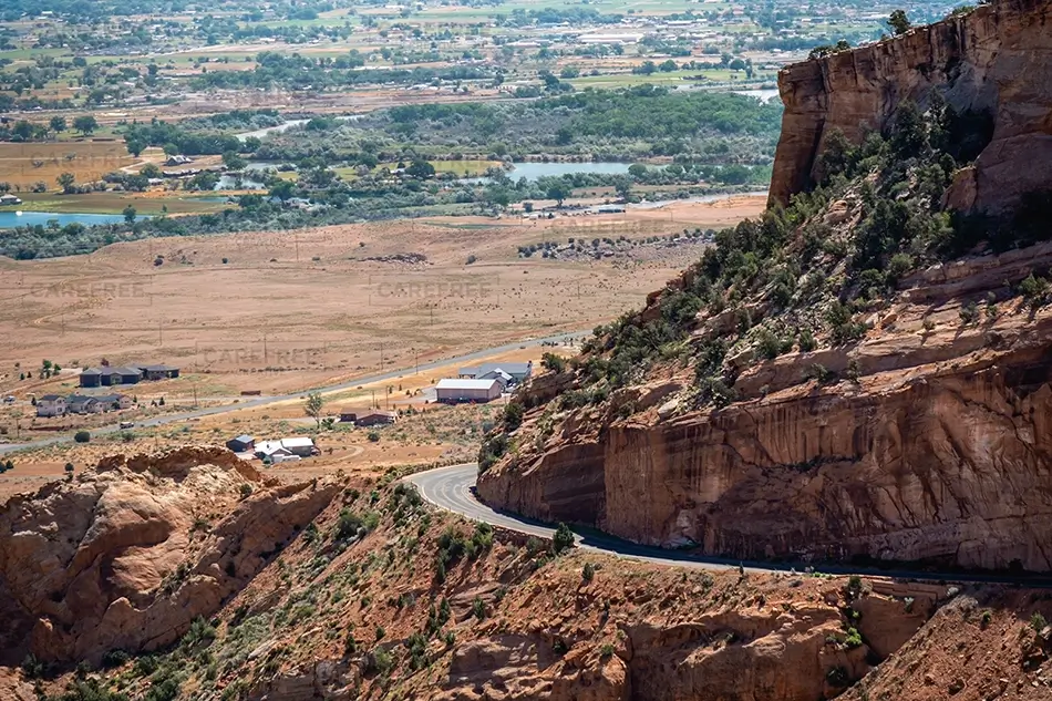 Colorado National Monument Scenic Drive Overlooking Valley, Grand Junction, Colorado · United States