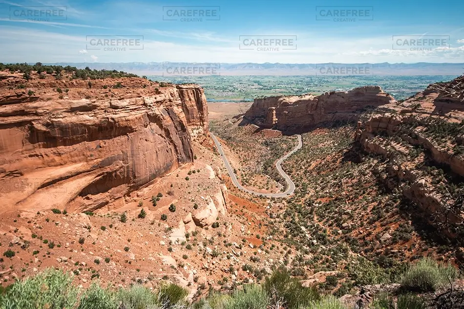 Colorado National Monument Winding Canyon Road View, Grand Junction, Colorado · United States