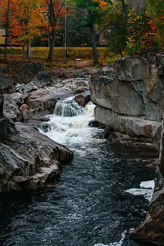 Coos Canyon’s Graceful Waterfall Elegance, Byron, Maine