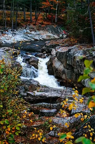 Coos Canyon’s Wild Waters Amidst the Fall Palette, Byron, Maine