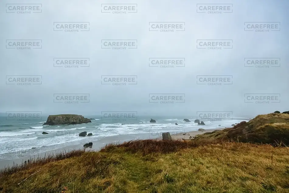 Coquille Point Clifftop Ocean Expanse, Bandon, Oregon · United States