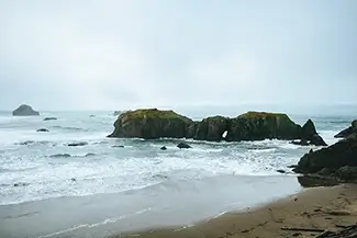 Coquille Point Isolated Rock Formations at Sea, Bandon, Oregon