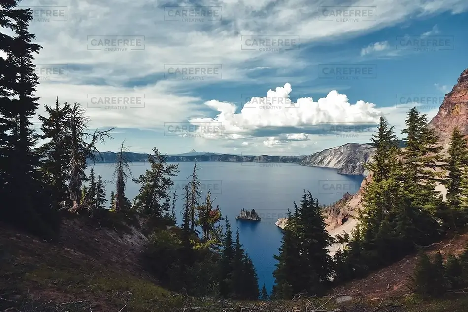 Crater Lake National Park Isolated Island Vista, Oregon · United States