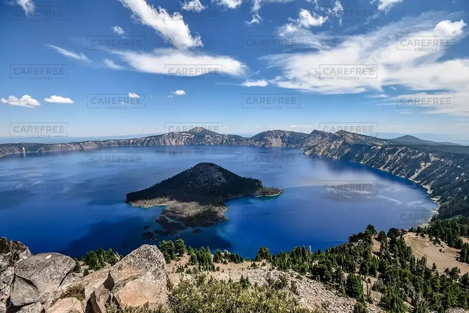Crater Lake National Park Island Reflection, Oregon · United States