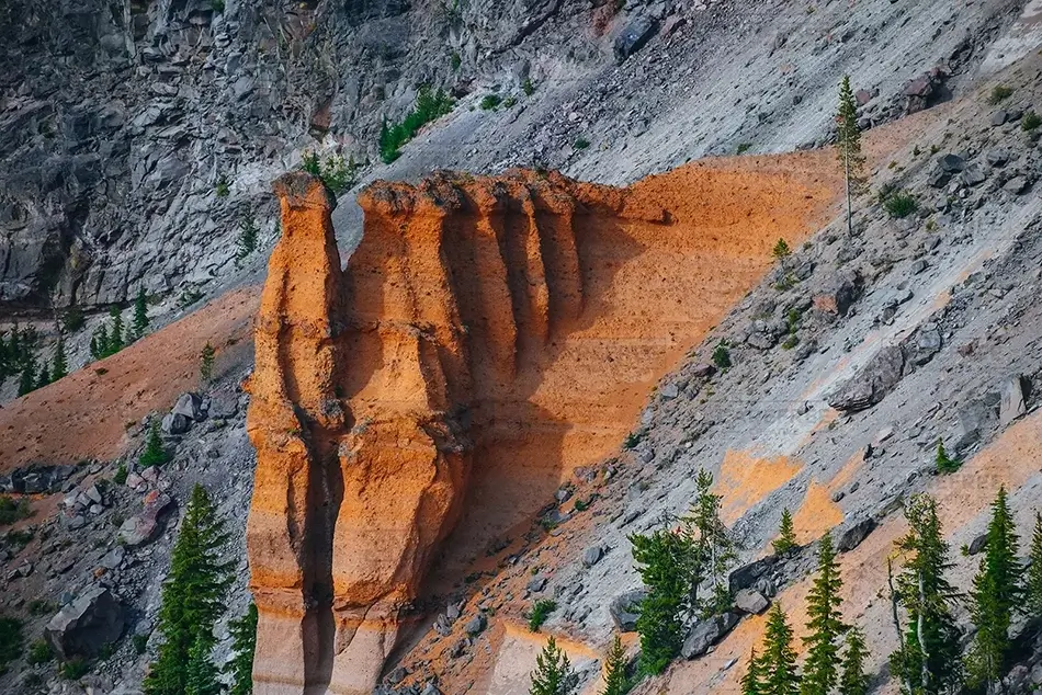 Crater Lake National Park Orange Rock Formation, Oregon · United States