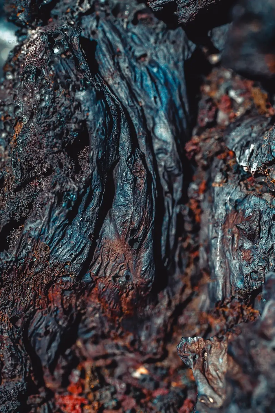 Craters Of The Moon National Monument Iridescent Lava Texture, Arco, Idaho · United States