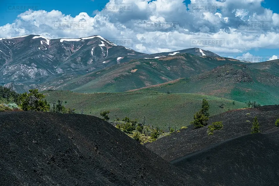 Craters Of The Moon National Monument Dark Volcanic Landscape