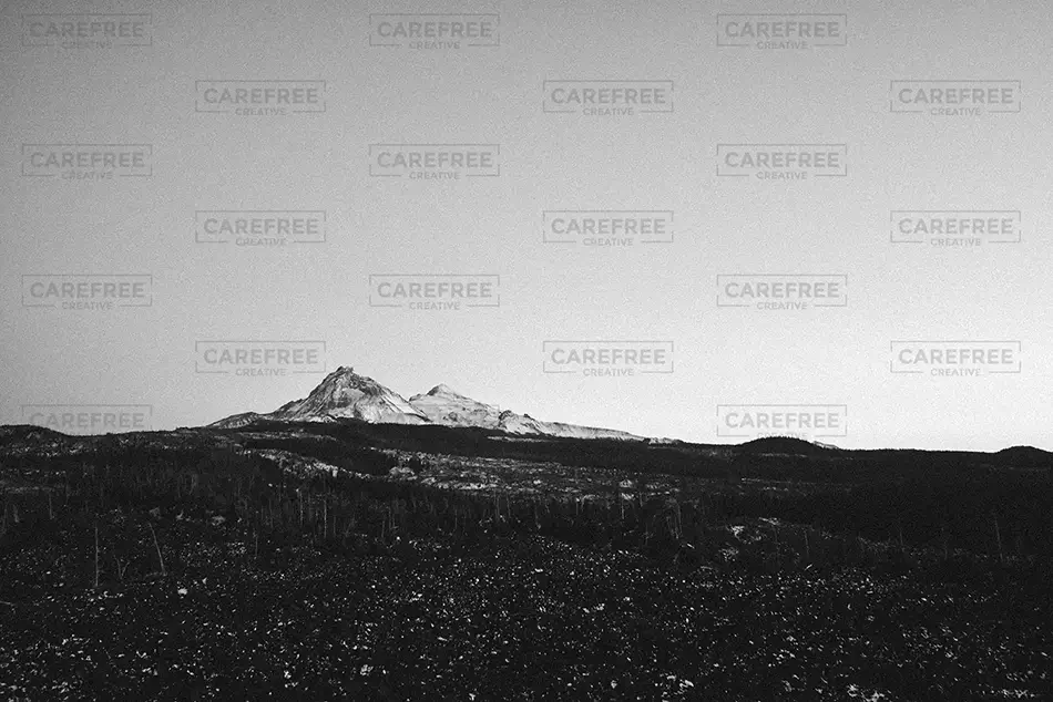 Dee Wright Observatory in Monochrome Grandeur, Blue River, Oregon · United States