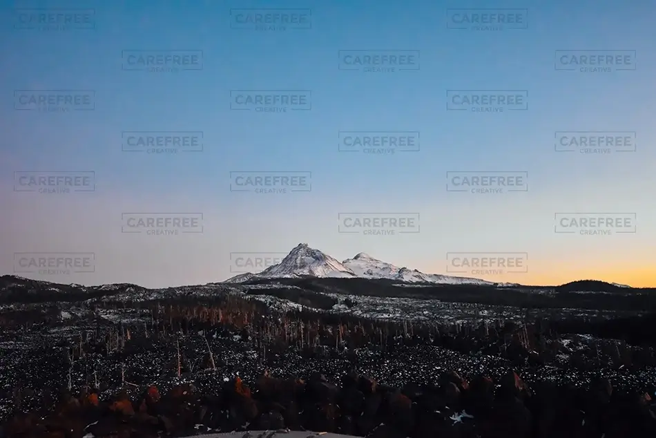 Dee Wright Observatory Winter’s Distant Snowcaps