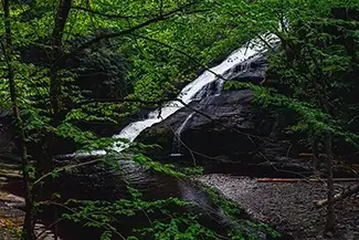 Dingmans Falls Veiled in Green, Dingmans Ferry, Pennsylvania