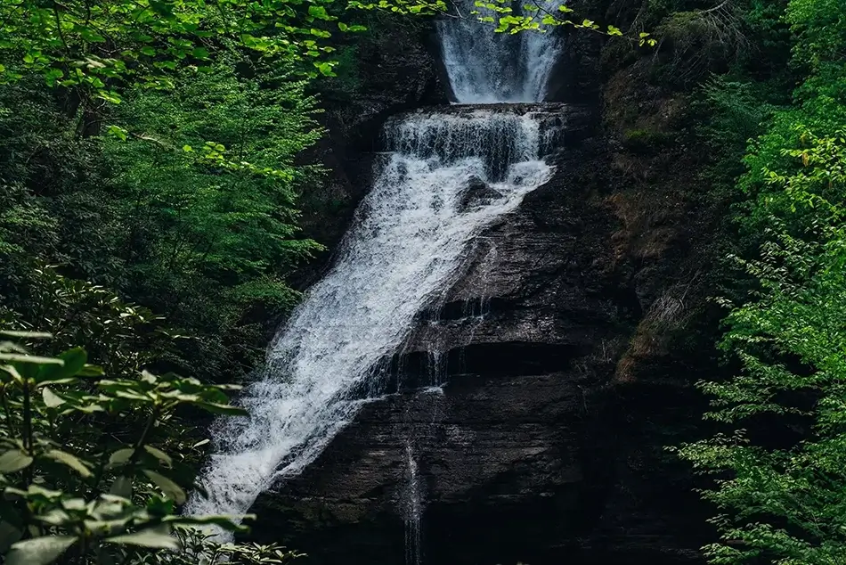 Dingmans Falls Glimpse Through the Treetops, Dingmans Ferry, Pennsylvania · United States