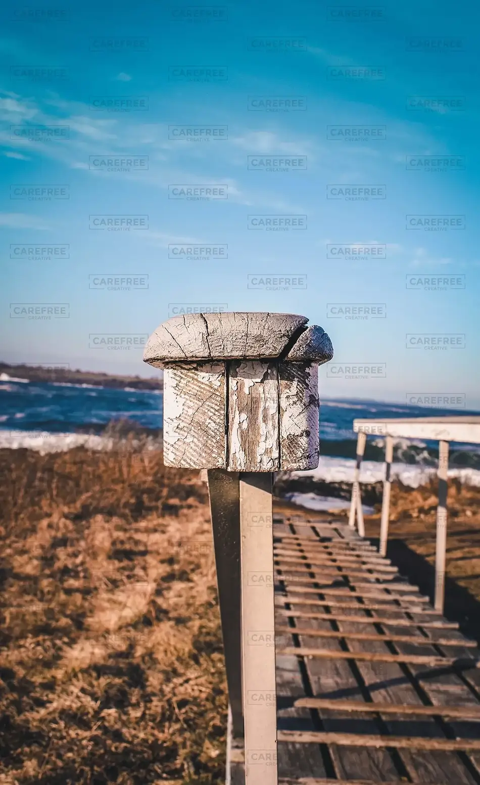 East Point Sanctuary Dock Post Macro, Biddeford, Maine · United States
