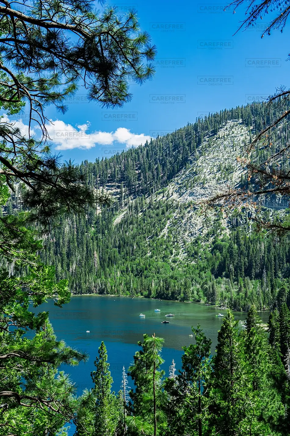 Emerald Bay State Park Forested Mountain Lake, South Lake Tahoe, California · United States