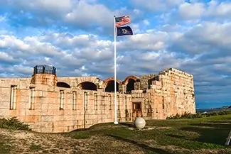 Fort Popham Flagpole, Phippsburg, Maine