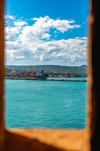 Fortaleza de San Felipe Azure Waters Framing the Horizon, Puerto Plata, Dominican Republic