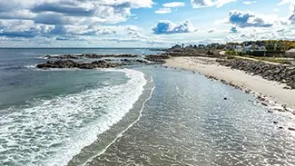 Fortunes Rock Beach Scenic Shoreline and Gentle Waves, Biddeford, Maine
