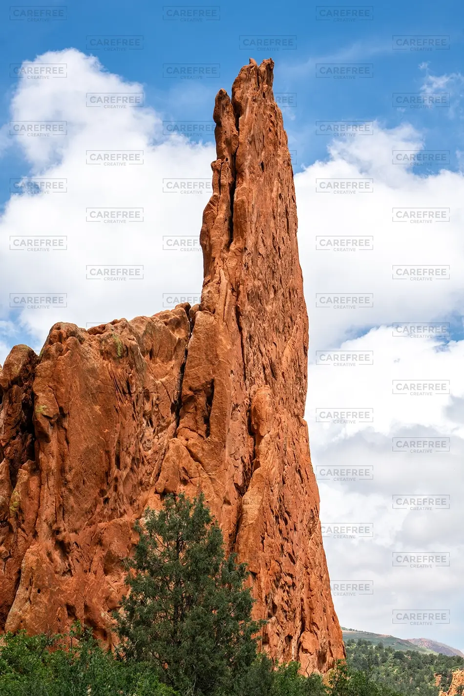 Garden of the Gods Towering Red Rock Spire, Colorado Springs, Colorado · United States