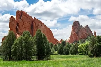 Garden Of The Gods Red Fins Over the Meadow, Colorado Springs, Colorado