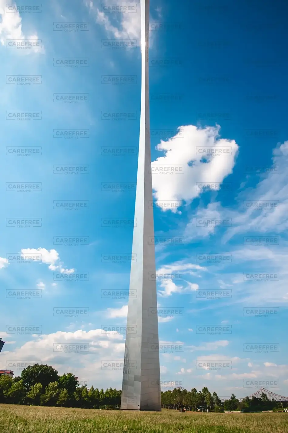 Gateway Arch National Park Clear Blue Sky, St. Louis, Missouri · United States