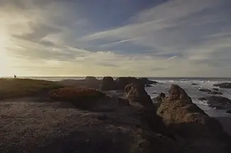 Glass Beach Sunset Silhouettes, Fort Bragg, California