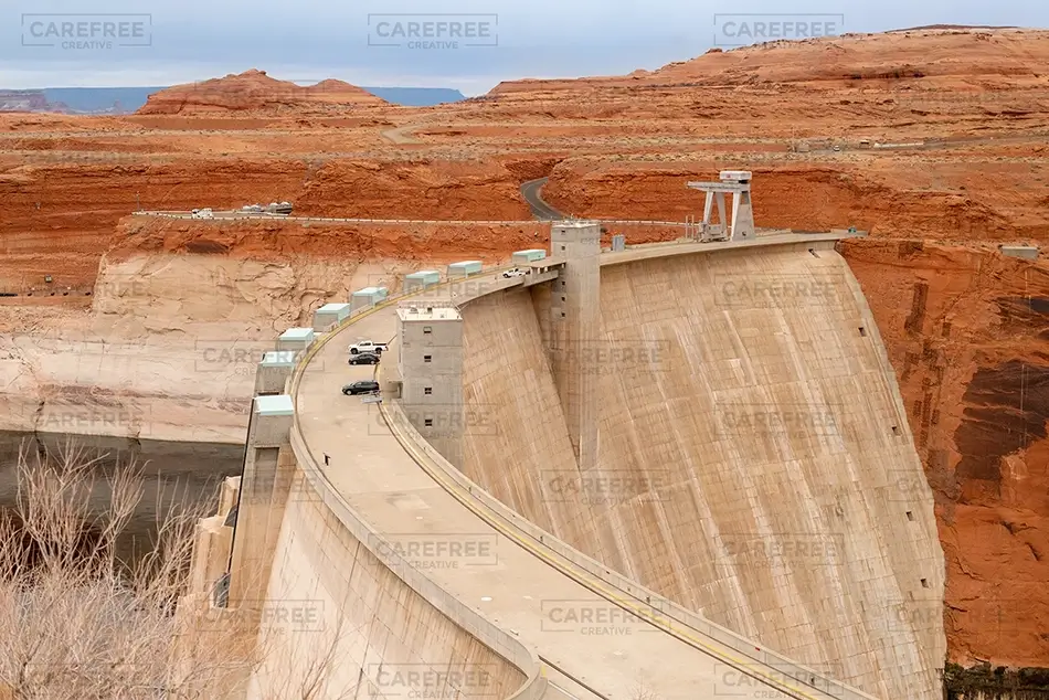 Glen Canyon Dam Curved Concrete Roadway, Page, Arizona · United States