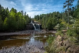 Gooseberry Falls State Park Scenic Waterfall View, Two Harbors, Minnesota