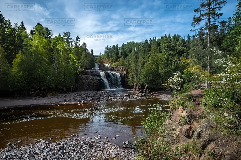 Gooseberry Falls State Park Scenic Waterfall View, Two Harbors, Minnesota · United States