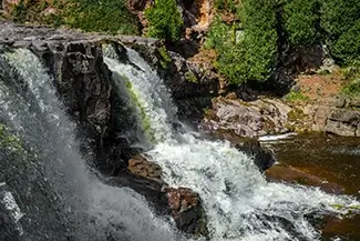 Gooseberry Falls State Park Cascading Waterfall Scene, Two Harbors, Minnesota
