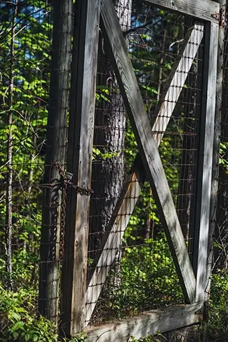 Gooseberry Falls State Park Rustic Wooden Gate, Two Harbors, Minnesota