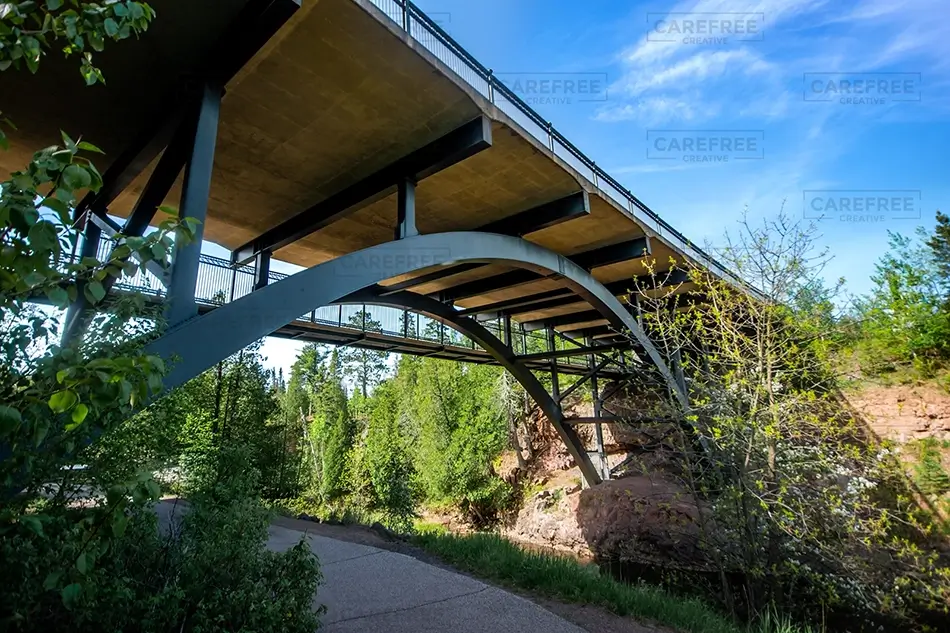 Gooseberry Falls State Park Scenic Bridge Underneath, Two Harbors, Minnesota · United States