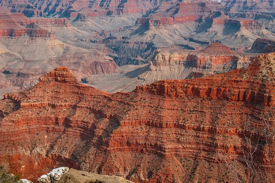 Grand Canyon National Park Layered Red Rock Formations, North Rim, Arizona · United States