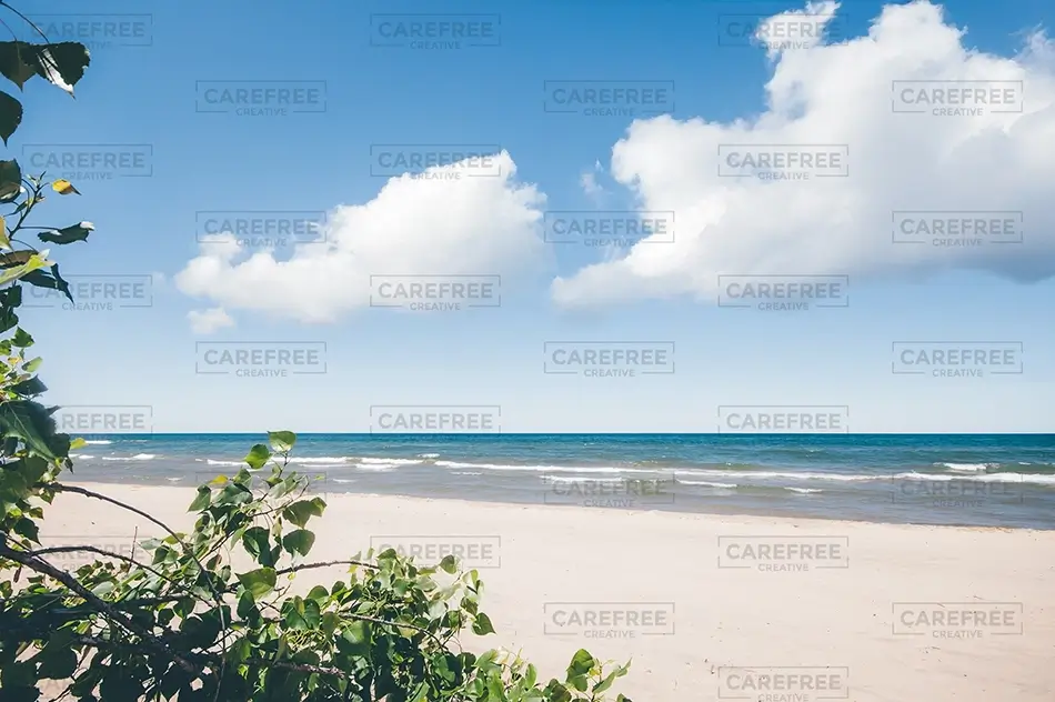 Grand Mere State Park Sandy Beach Shoreline, Stevensville, Michigan · United States