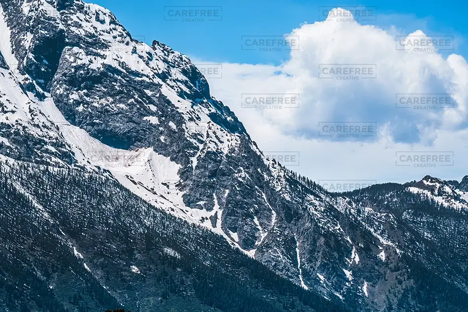 Grand Teton National Park Close Up Mountain Peaks, Jackson, Wyoming · United States