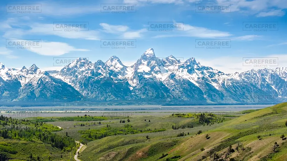 Grand Tetons National Park Majestic Snow-Capped Mountains, Jackson, Wyoming · United States