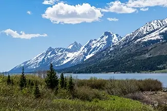 Grand Teton National Park Snowy Mountain Landscape, Jackson, Wyoming