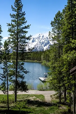 Grand Tetons National Park Framed Mountain Lake, Jackson, Wyoming