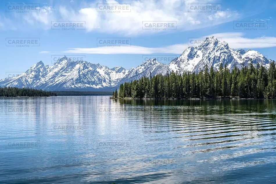 Grand Teton National Park Lakeside Mountain, Jackson, Wyoming · United States