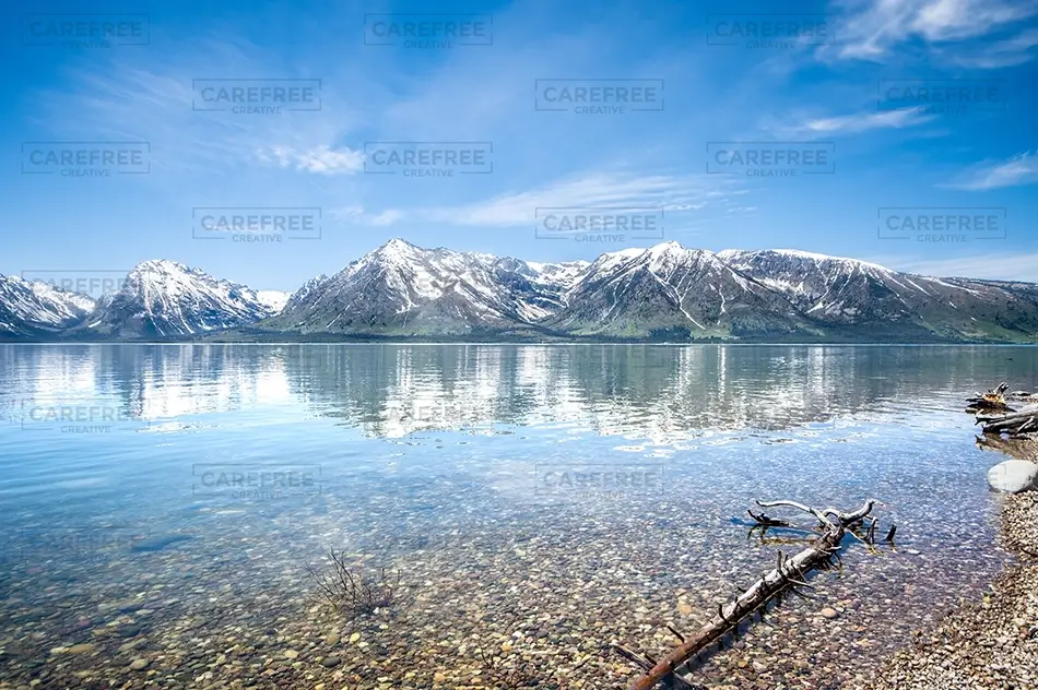 Grand Teton National Park Scenic Mountain Reflection, Jackson, Wyoming · United States