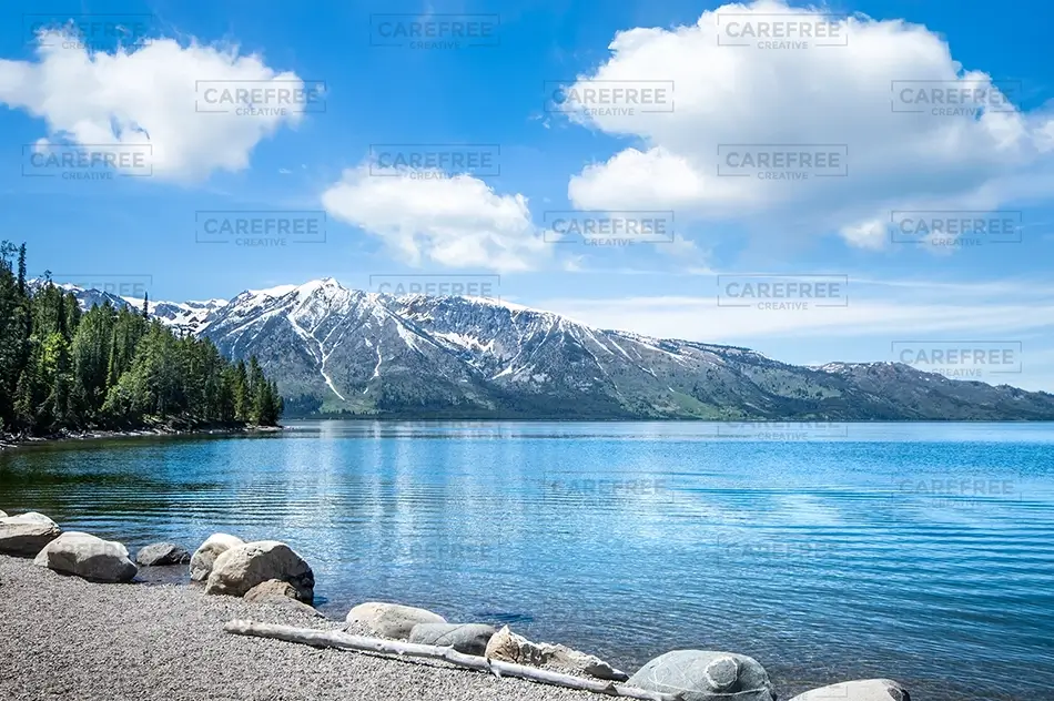 Grand Teton National Park Calm Lake Reflection, Jackson, Wyoming · United States