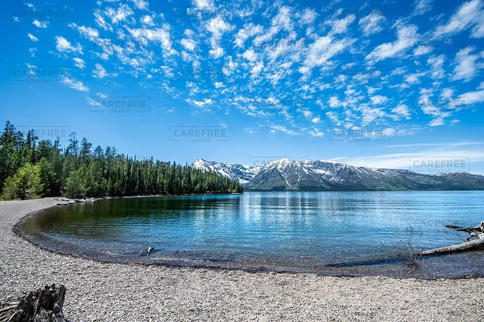 Grand Teton National Park Serene Lake and Mountains, Jackson, Wyoming · United States