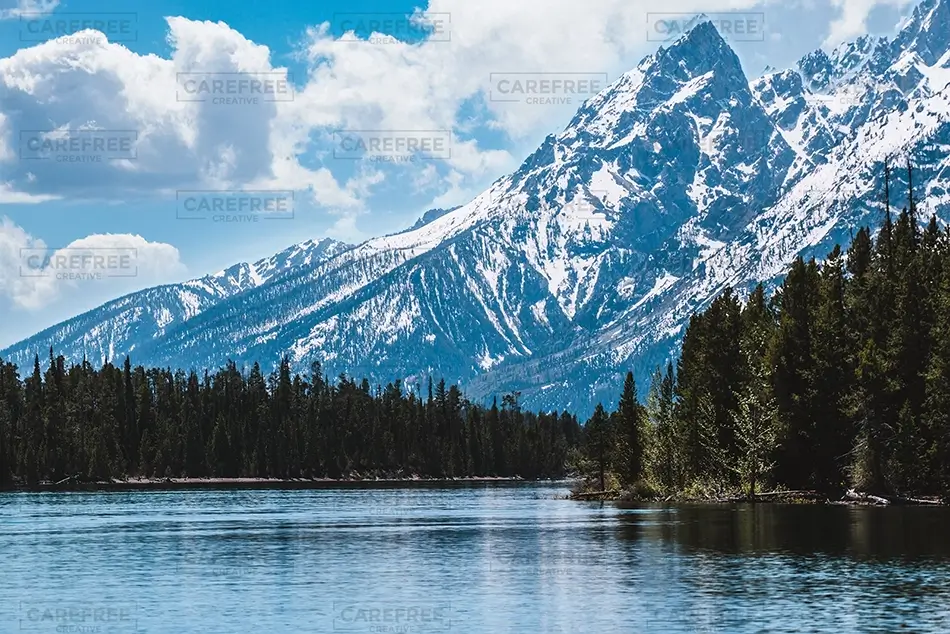 Grand Teton National Park Majestic Mountain Lake, Jackson, Wyoming · United States