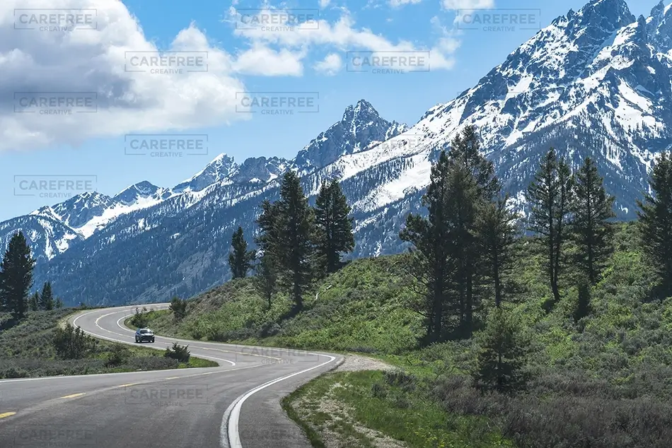 Grand Teton National Park Scenic Mountain Road, Jackson, Wyoming · United States