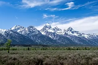 Grand Tetons National Park Snowy Mountain Peaks, Jackson, Wyoming