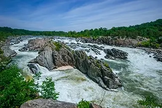 Great Falls Park Verdant Summer Landscape, McLean, Virginia