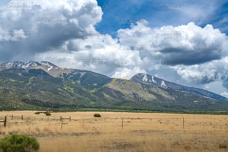Great Sand Dunes National Park Snowcapped Mountains and Clear Sky, Alamosa, Colorado · United States