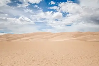 Great Sand Dunes National Park Sunny Desert Landscape, Alamosa, Colorado