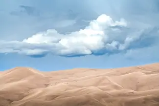 Great Sand Dunes National Park Dark Desert Landscape, Alamosa, Colorado