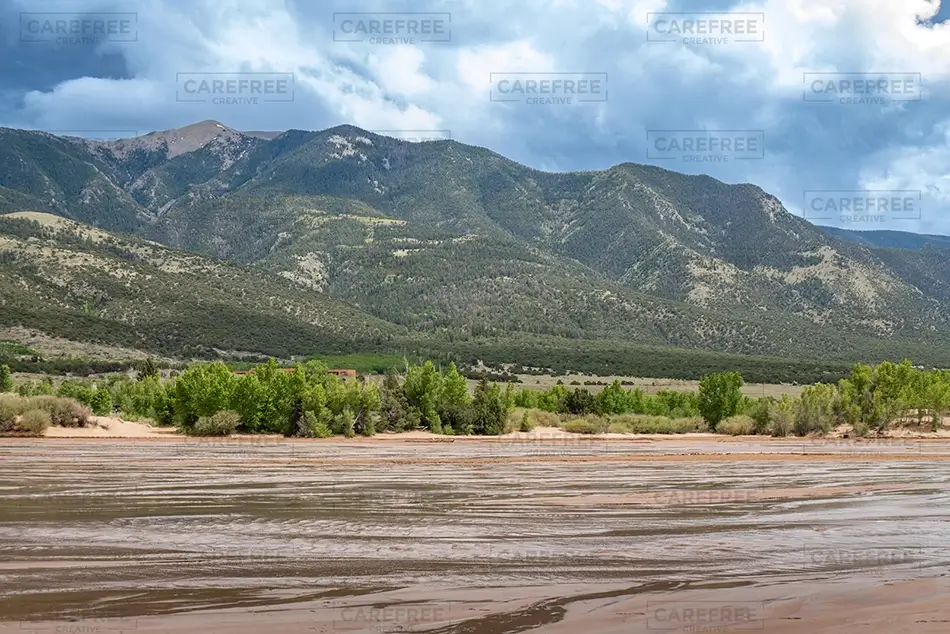 Great Sand Dunes National Park Majestic Mountains and Greenery, Alamosa, Colorado · United States